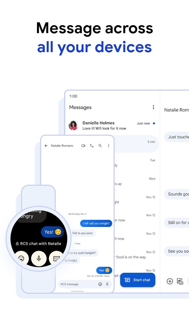 Custom chat bubble colors and selfie gifs in Google Messages