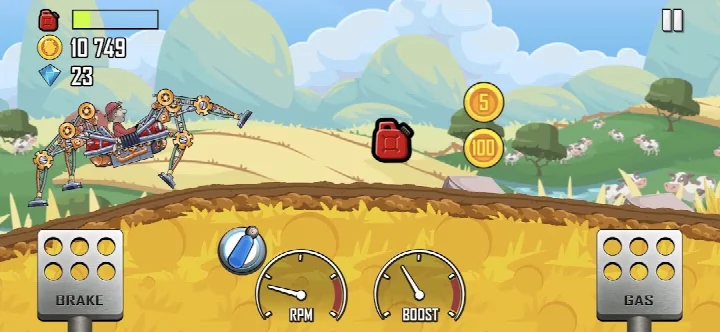 Daily challenge screen showing a timer, rewards, and event details.