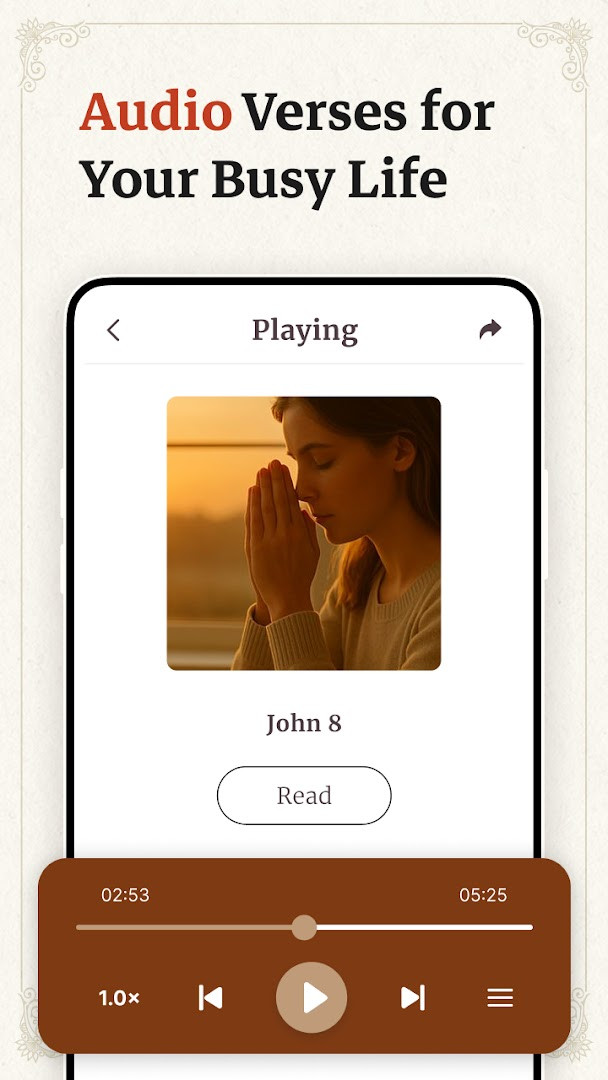 Bible Offline-KJV Holy Bible audio player for listening to chapters