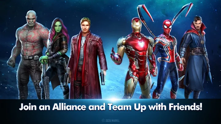 MARVEL Future Fight PvP Arena match where players bring their best team