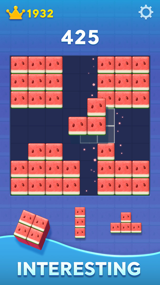 Block Blast! daily puzzle challenge screen with a new goal to complete.