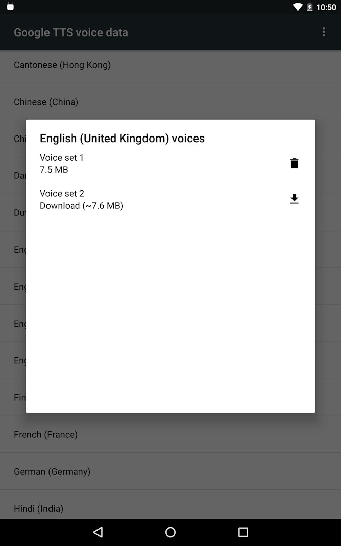 Microphone permission prompt for Speech Recognition & Synthesis explaining voice input.