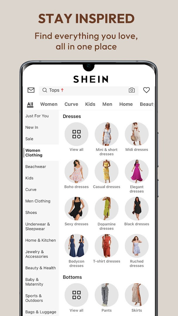 SHEIN-Shopping Online camera permission prompt for uploading photos and videos