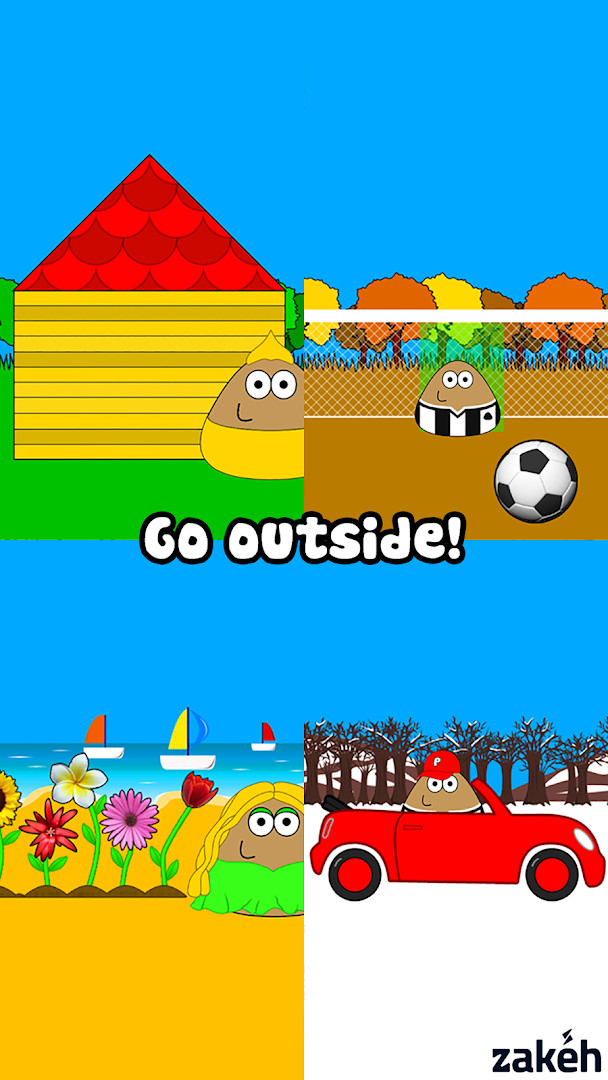 Mixing potions at the Lab while experimenting with Pou