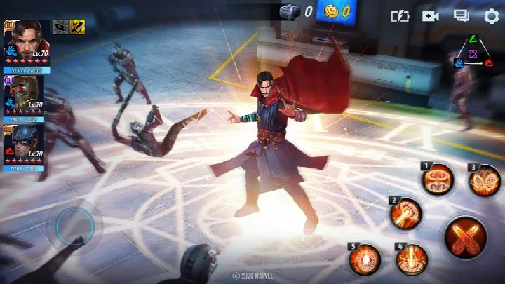 MARVEL Future Fight Alliance screen for teaming up and Alliance Conquest