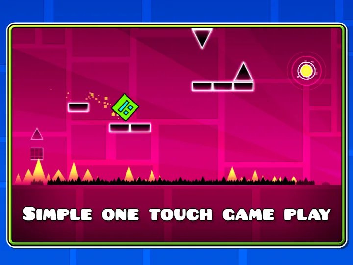 Gameplay screen highlighting the new Fingerdash level with fast-paced obstacles