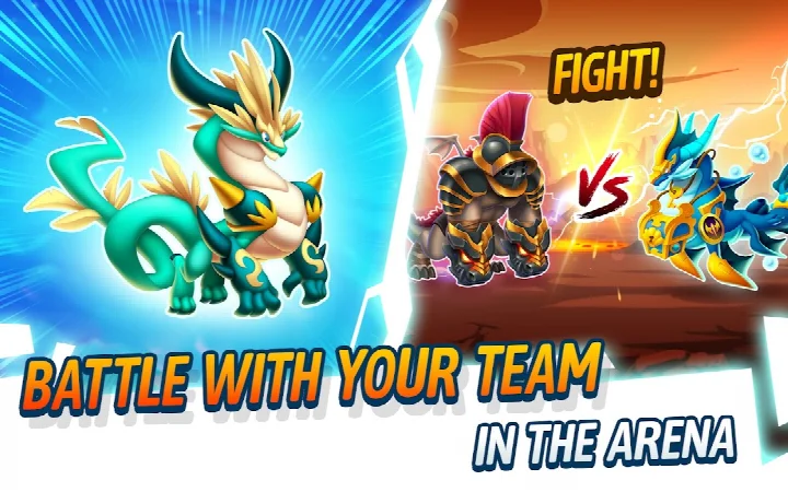 Dragon City: Mobile Adventure trading hub screen for exchanging dragon orbs with other players.