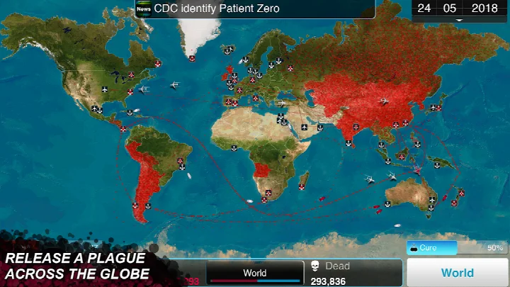 Pathogen evolution screen with traits and DNA upgrades to select