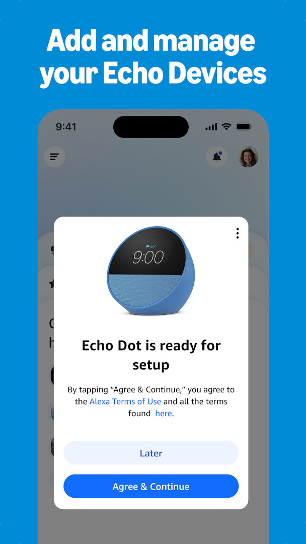 Devices page with customizable view of connected Echo and smart home devices