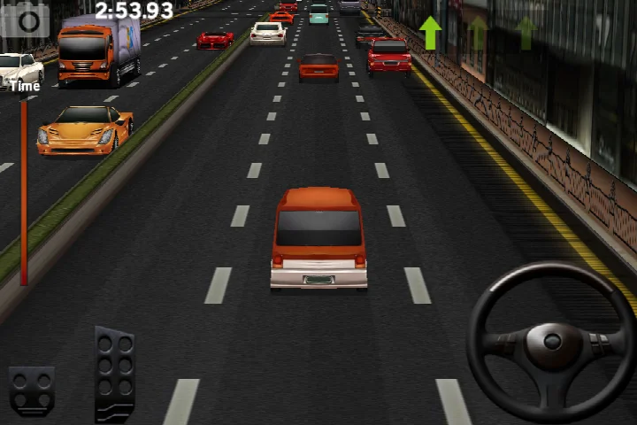Car selection screen in Dr. Driving before a race.