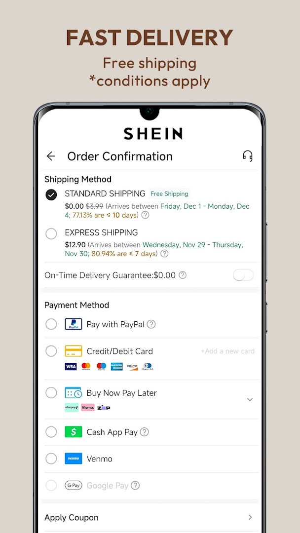 SHEIN-Shopping Online calendar permission prompt to sync SHEIN LIVE events