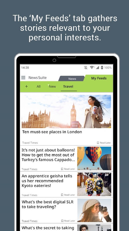 News Suite by Sony article reader view with text and images