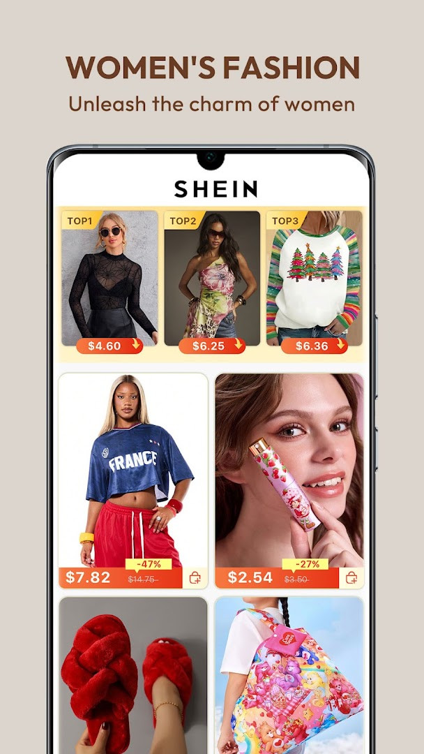 SHEIN-Shopping Online flash sale banner highlighting up to 90% off on selected items