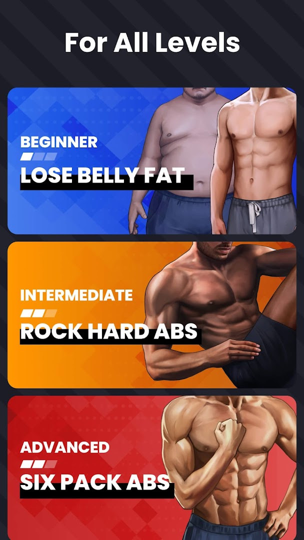 Six Pack in 30 Days screen for customizing daily workout reminders