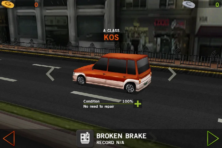 Dr. Driving gameplay showing high-speed street racing.