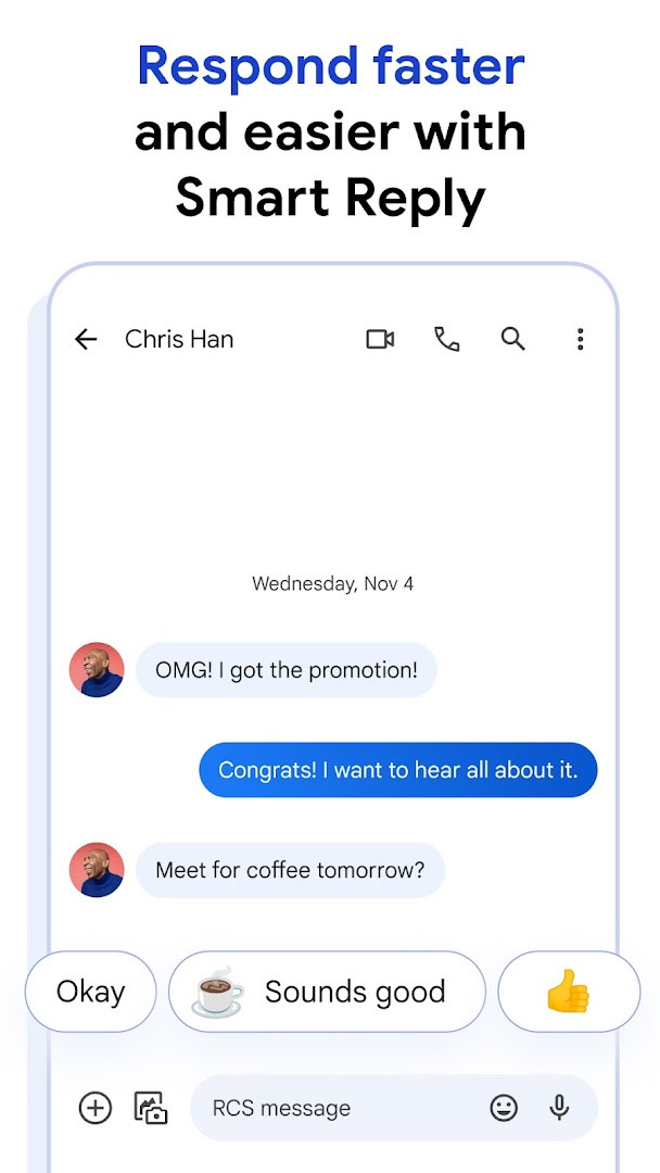 Magic Compose AI suggestions while writing a message in Google Messages