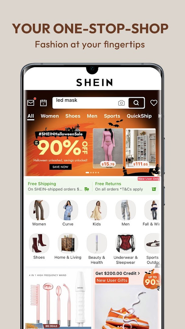 SHEIN-Shopping Online product page for a dress with price and Add to Cart button